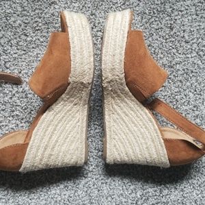 Suede/Jute Espadrille Wedge